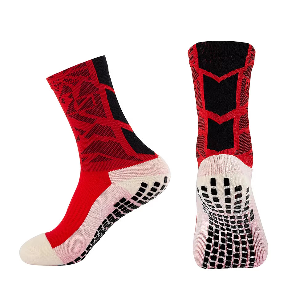 Magimobo Grip Football Socks Glue Dispenser Men Mid Calf Socks Non Slip Running Sports Socks