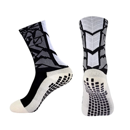 Magimobo Grip Football Socks Glue Dispenser Men Mid Calf Socks Non Slip Running Sports Socks
