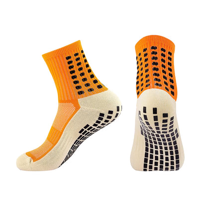 Magimobo Grip Football Socks Glue Dispenser Men Mid Calf Socks Non Slip Running Sports Socks